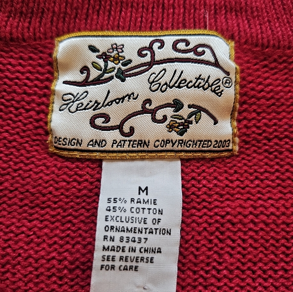 Vintage Heirloom Collectibles Scottie Dog Christmas Sweater Size Medium - Picture 4 of 10